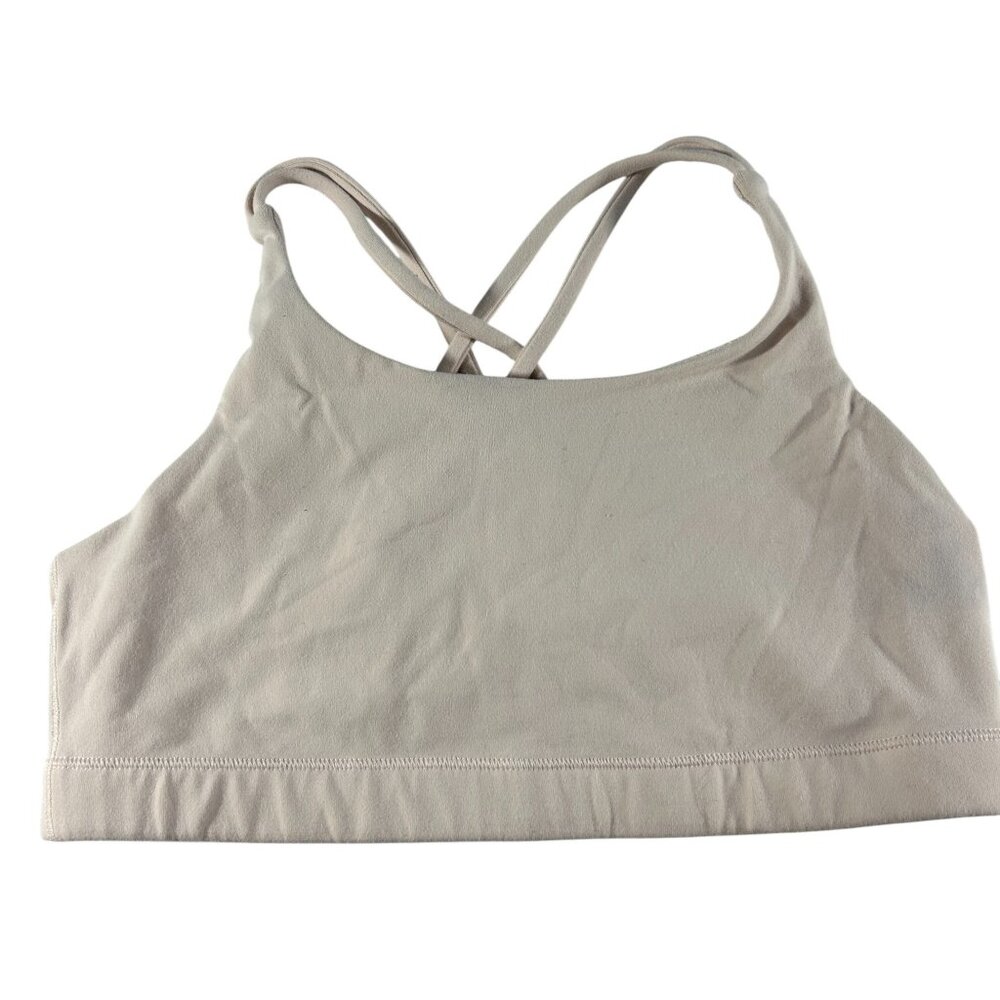 Athleta Girl Pale Pink Sports Upbeat Bra Size XXL 16 Strappy Criss Cross